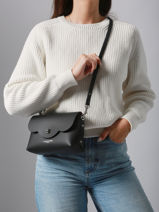 Cross Body Tas City Flore Leder Lancaster Zwart pur & element city 48-vue-porte